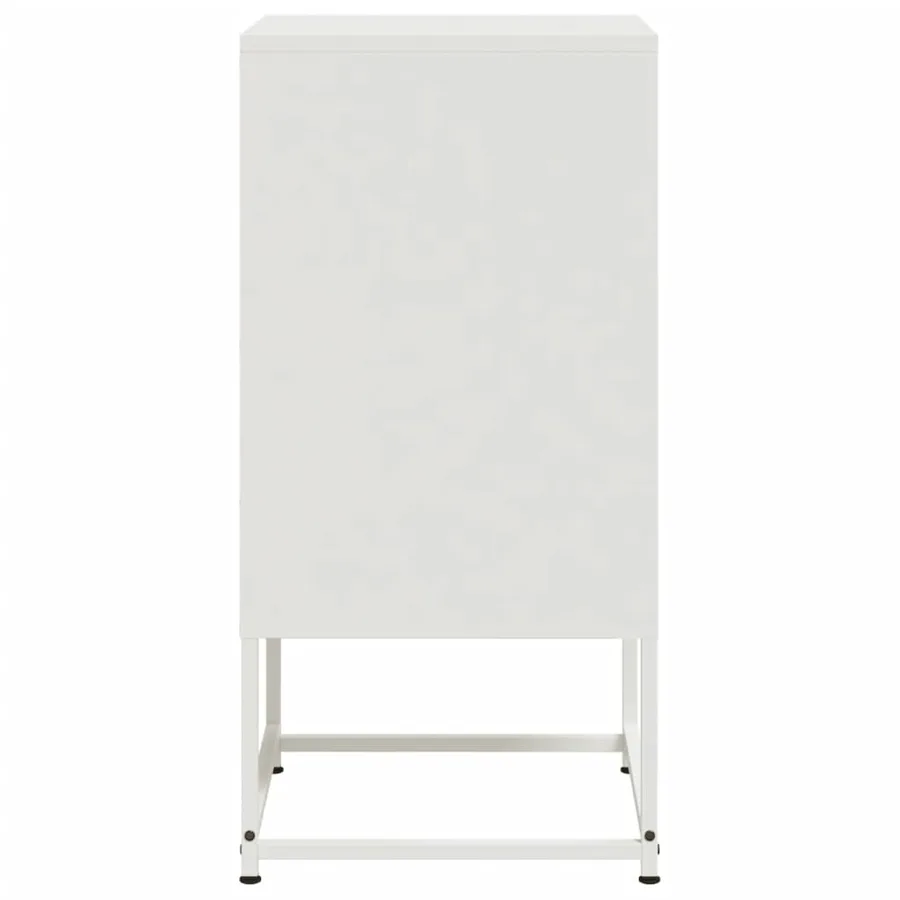 Tables de chevet 2 pcs blanc 36x39x78 cm acier - 7