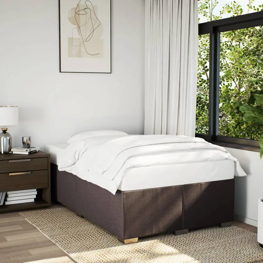 Sommier à lattes de lit avec matelas Marron foncé 120x200 cm - 3