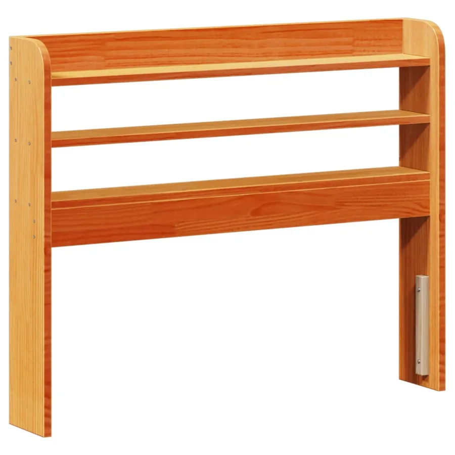 Cadre de lit avec tête de lit cire marron 75x190 cm bois de pin - 6