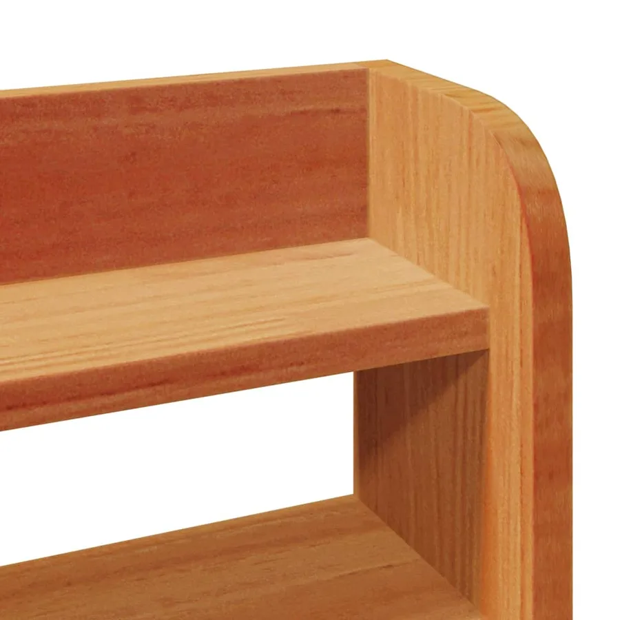 Cadre de lit avec tête de lit cire marron 75x190 cm bois de pin - 9