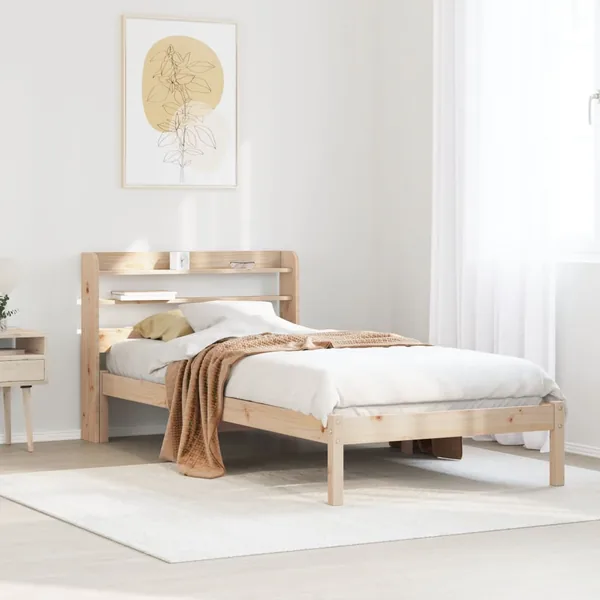 Cadre de lit sans matelas 90x190 cm bois de pin massif