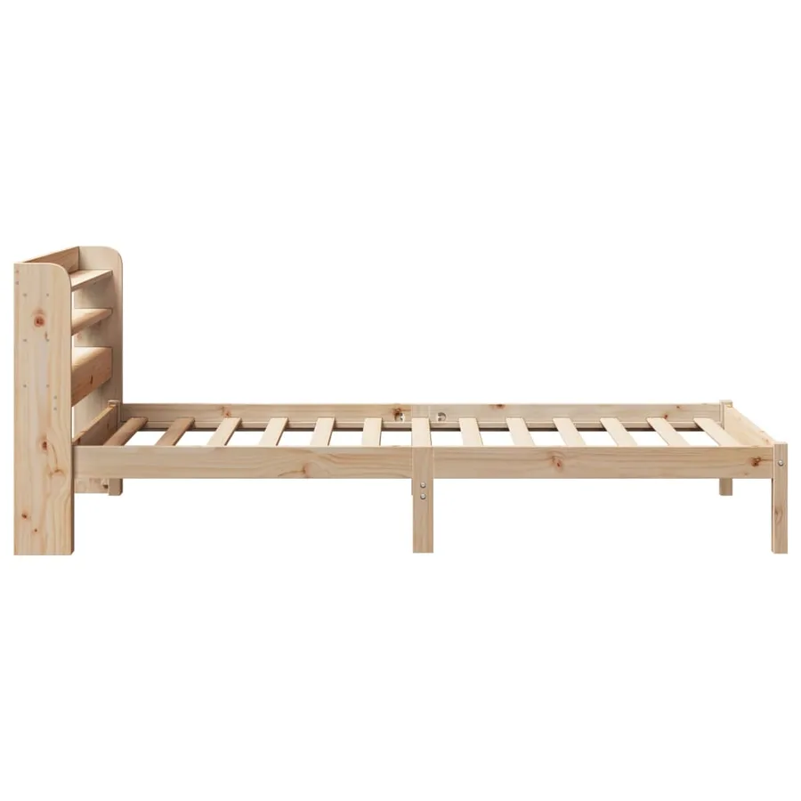 Cadre de lit sans matelas 90x190 cm bois de pin massif - 5