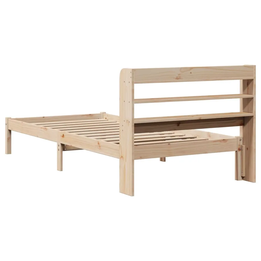 Cadre de lit sans matelas 90x190 cm bois de pin massif - 6