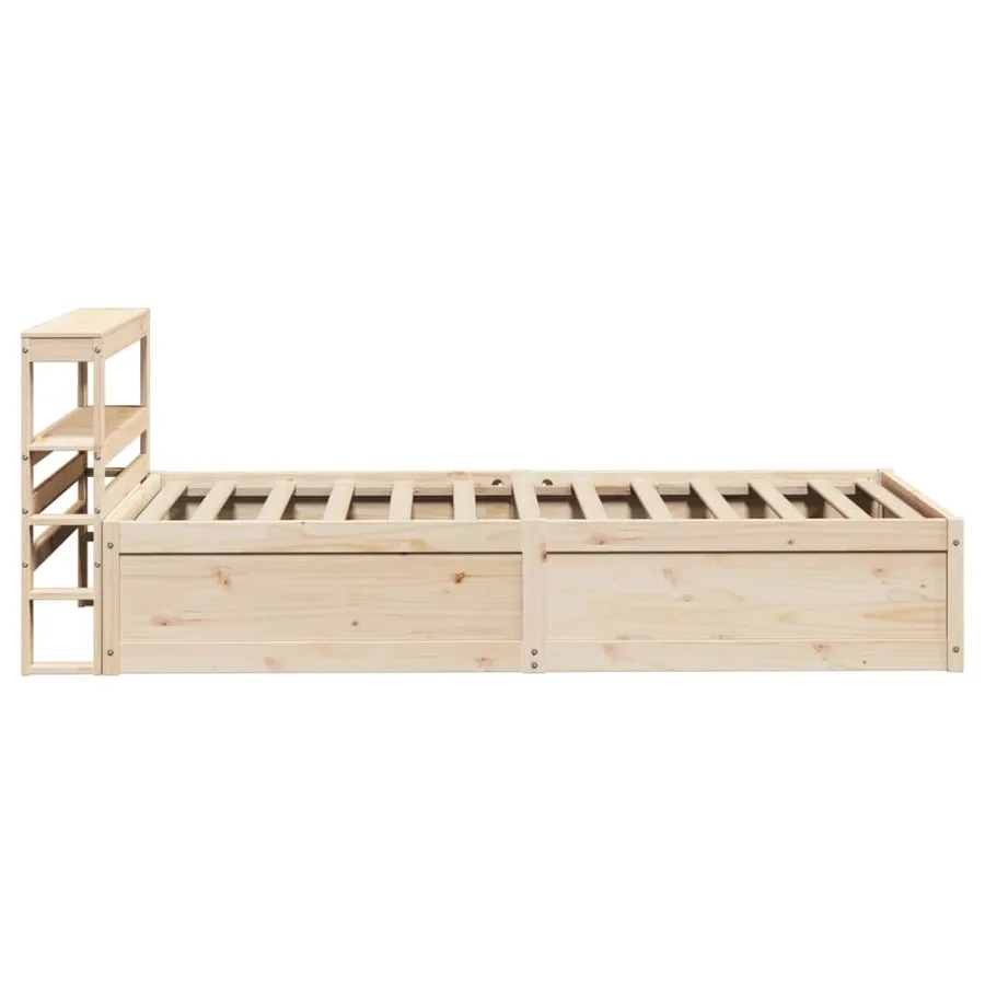 Cadre de lit avec tête de lit 75x190 cm bois de pin massif - 7