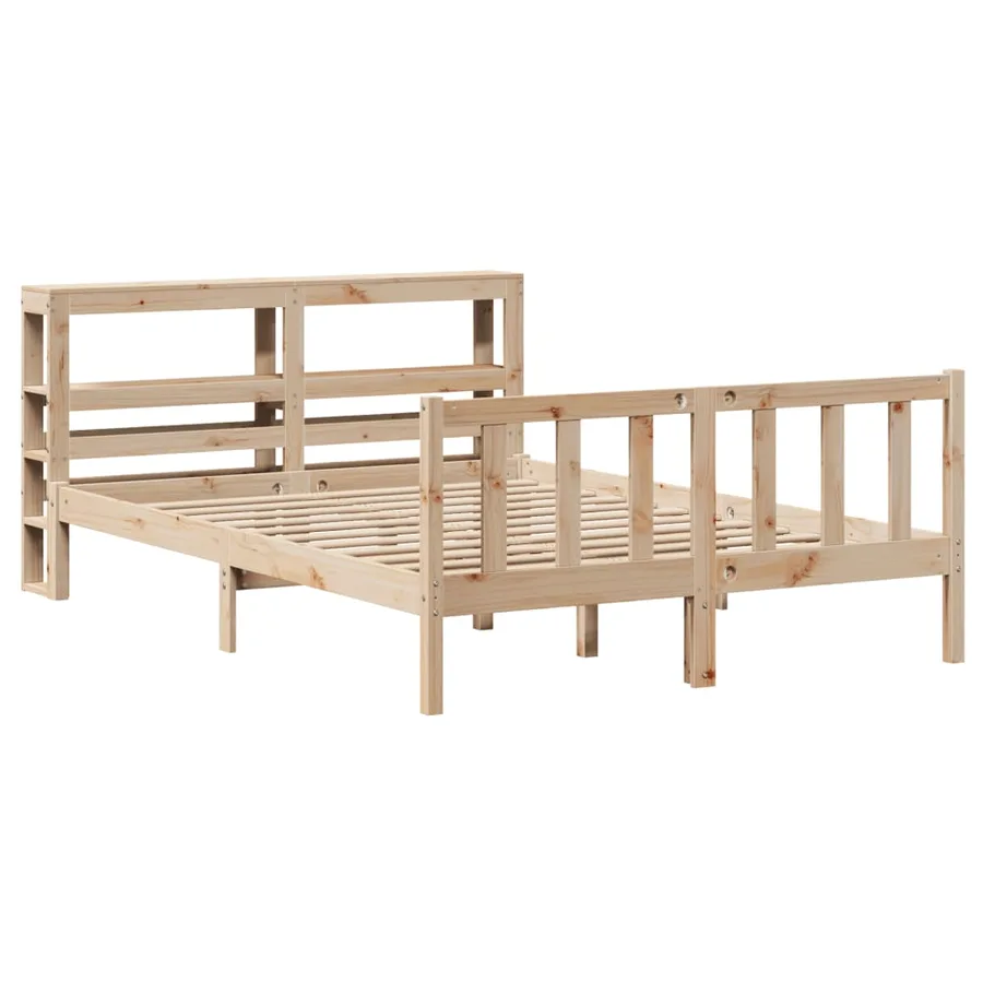 Cadre de lit sans matelas 160x200 cm bois massif de pin - 3