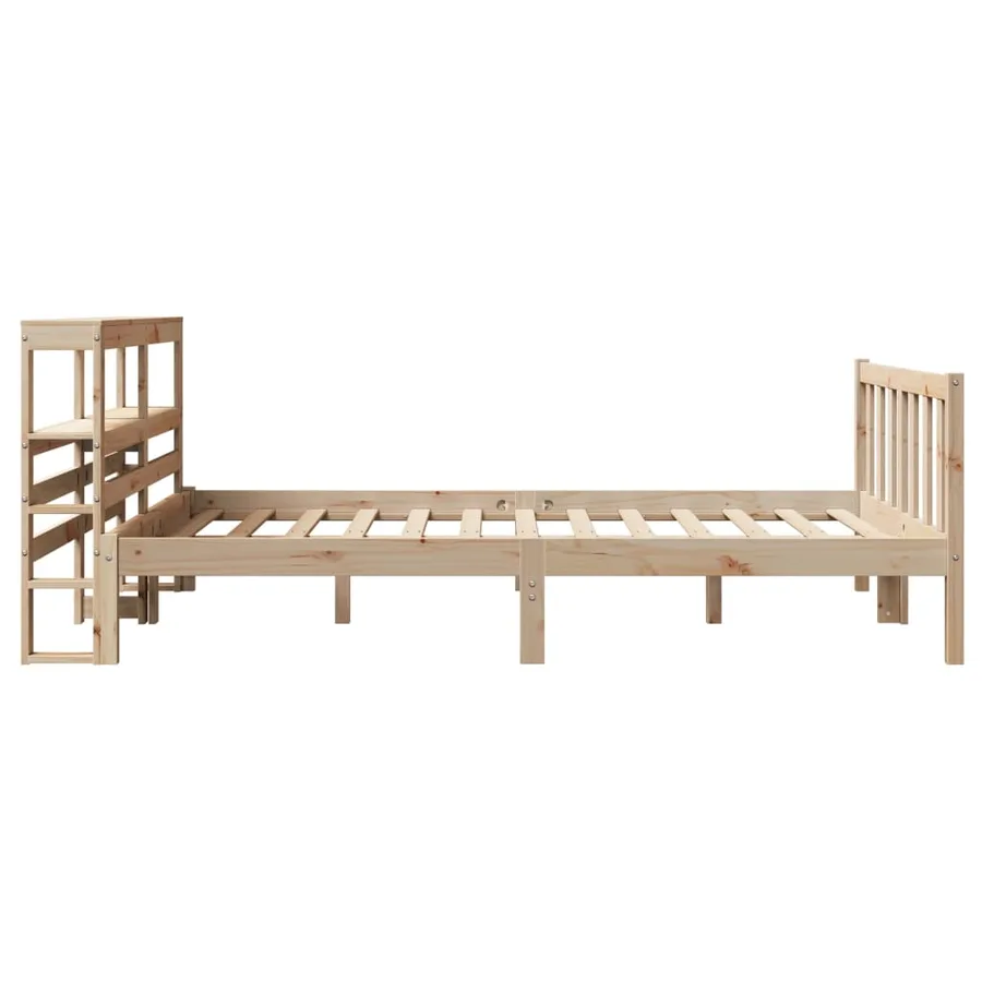 Cadre de lit sans matelas 160x200 cm bois massif de pin - 5