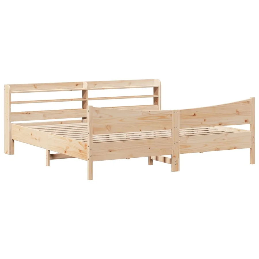 Cadre de lit avec tête de lit 200x200 cm Bois de pin massif - 2