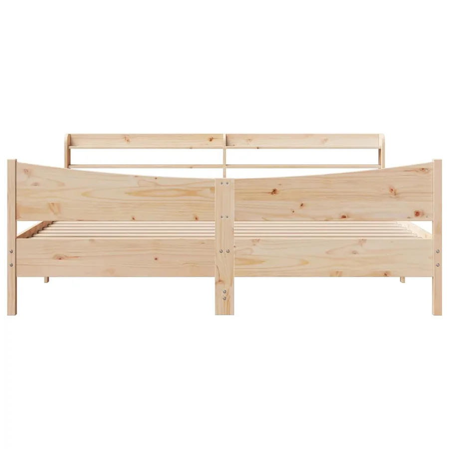Cadre de lit avec tête de lit 200x200 cm Bois de pin massif - 4