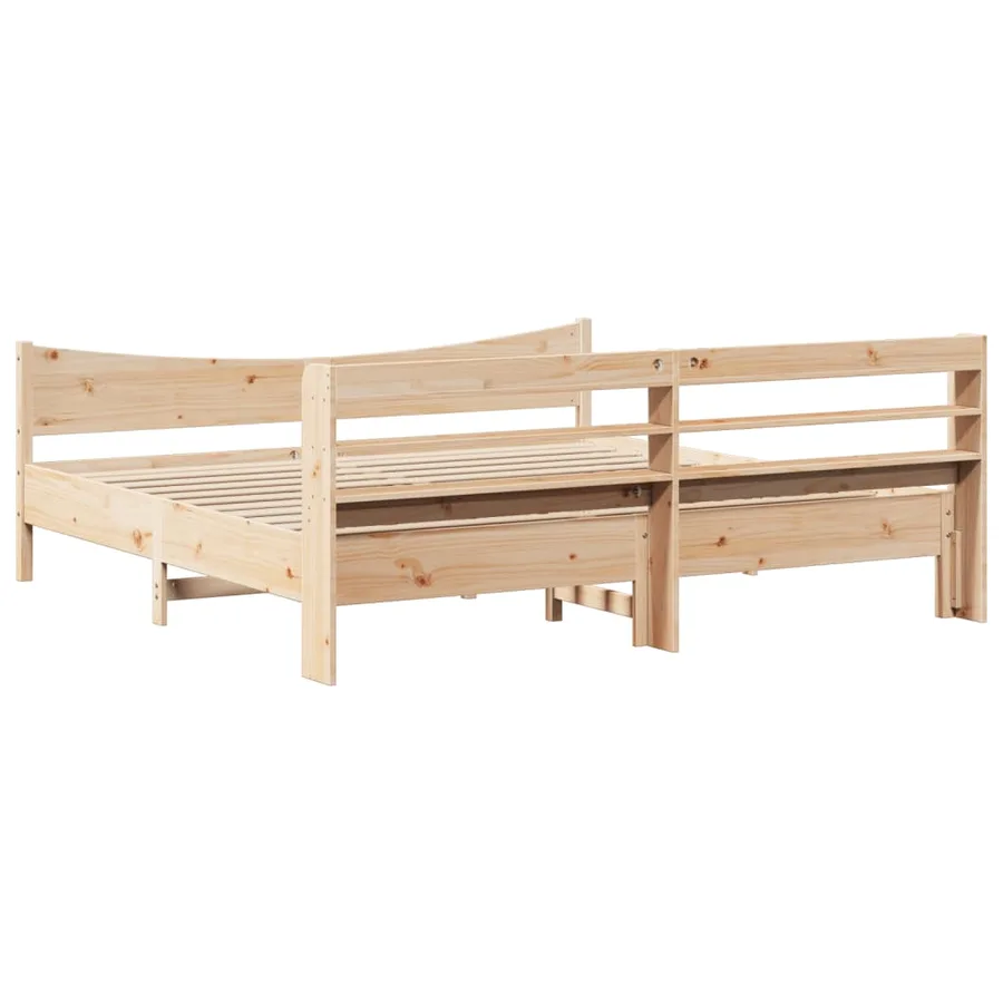 Cadre de lit avec tête de lit 200x200 cm Bois de pin massif - 8