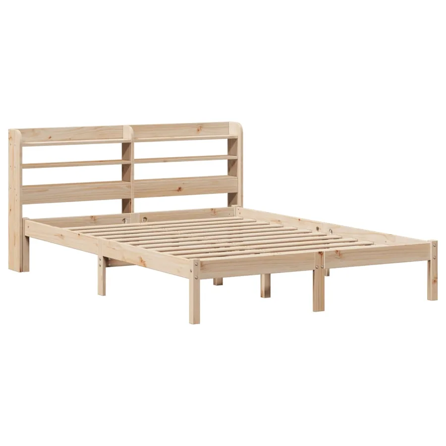 Cadre de lit sans matelas 135x190 cm bois de pin massif - 3