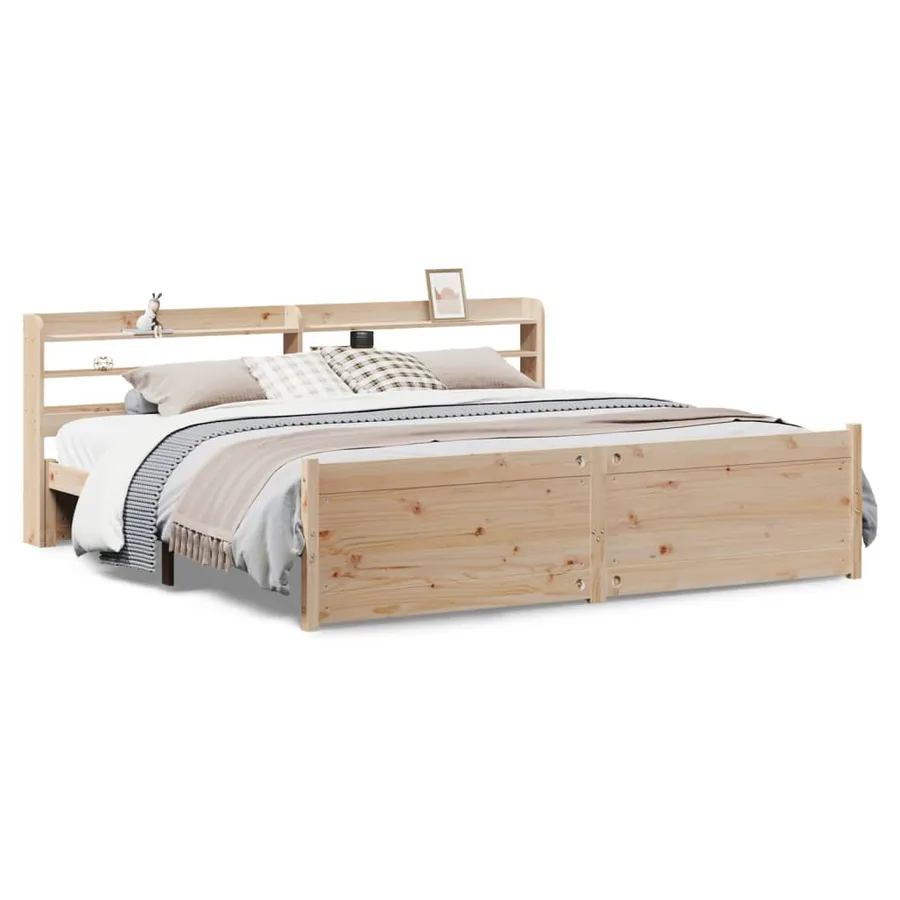 Cadre de lit avec tête de lit sans matelas 200x200 cm - 2