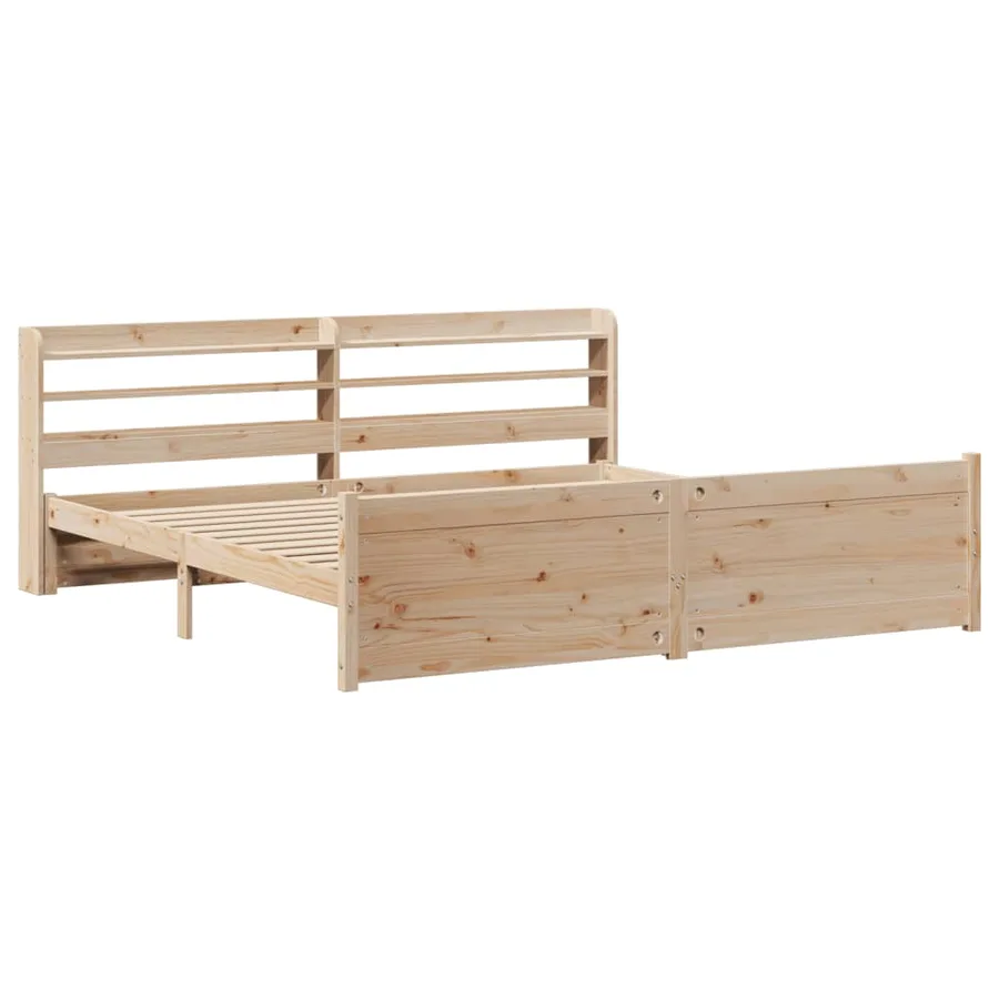 Cadre de lit avec tête de lit sans matelas 200x200 cm - 3