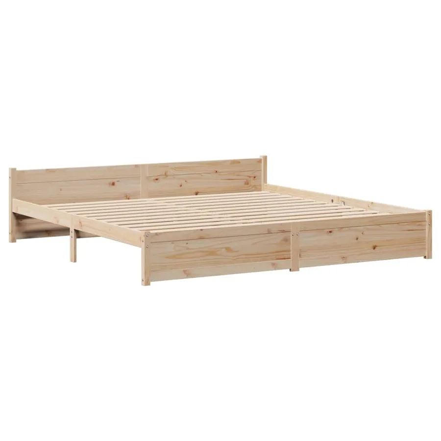 Cadre de lit avec tête de lit sans matelas 200x200 cm - 4