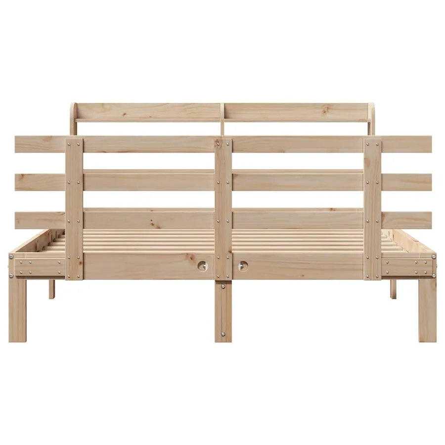 Cadre de lit et tête de lit sans matelas 135x190 cm - 4