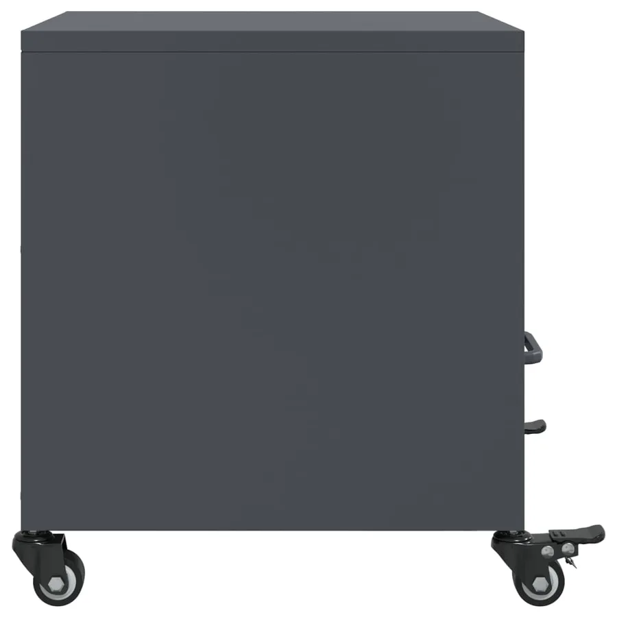 Table de chevet anthracite 36x39x43,5 cm acier - 7