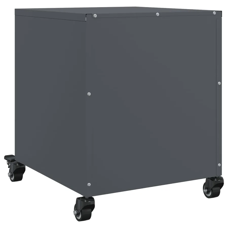Table de chevet anthracite 36x39x43,5 cm acier - 8