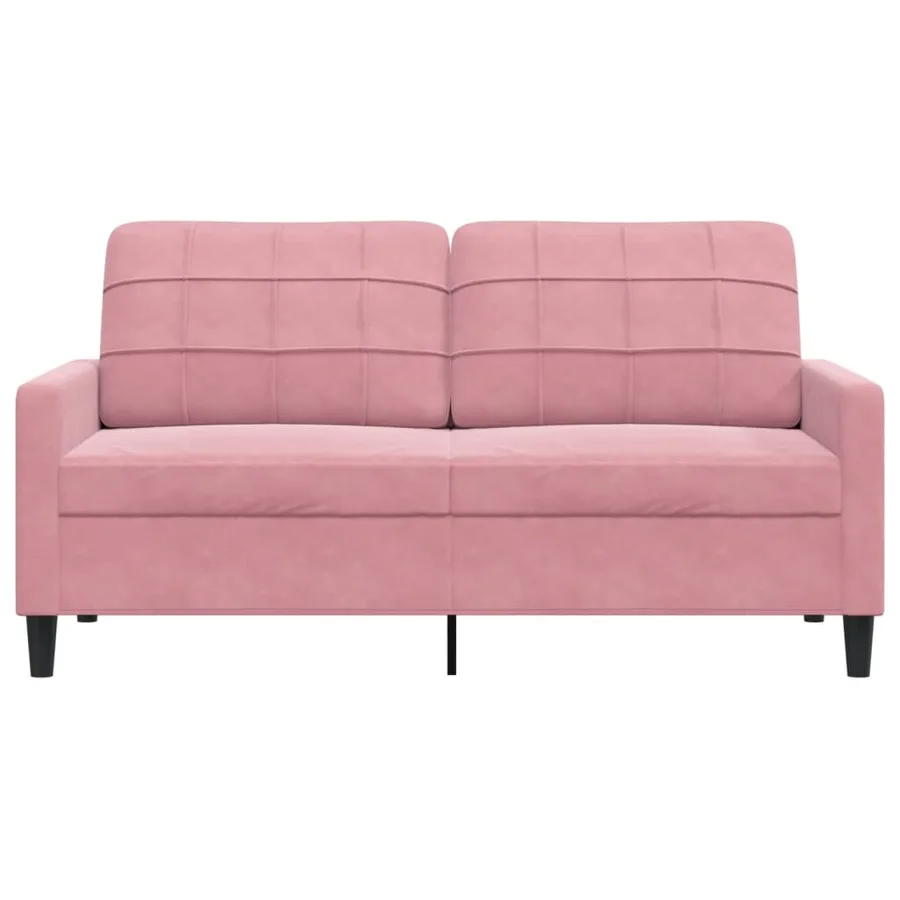 Canapé à 2 places Rose 140 cm Velours - 4