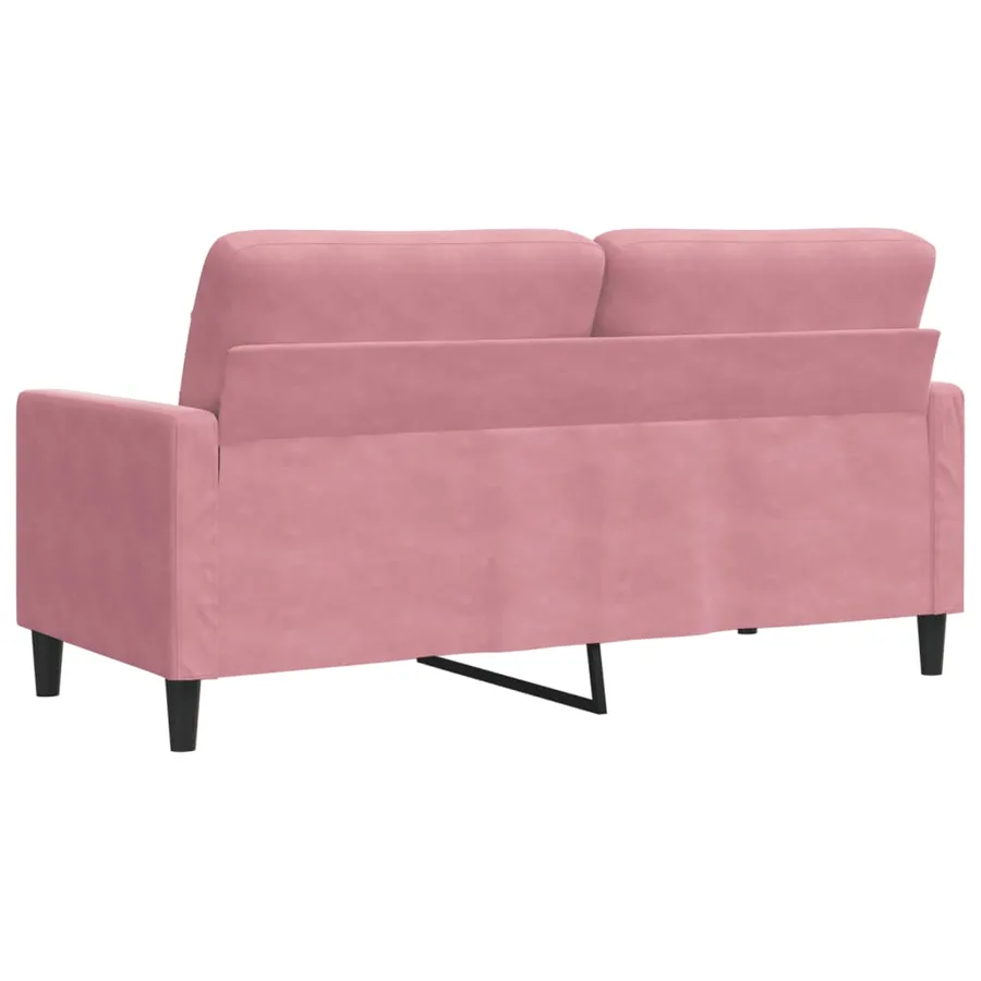 Canapé à 2 places Rose 140 cm Velours - 6