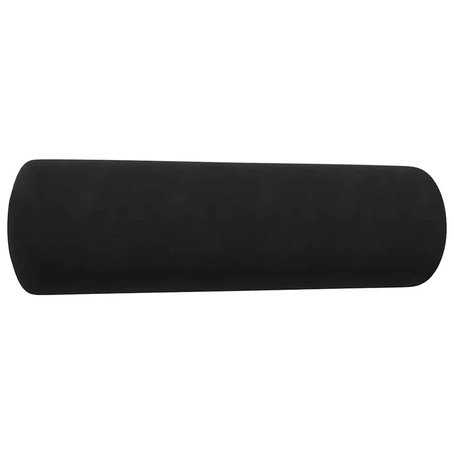 Ensemble de canapés 2pcs et coussins et traversins noir velours - 6