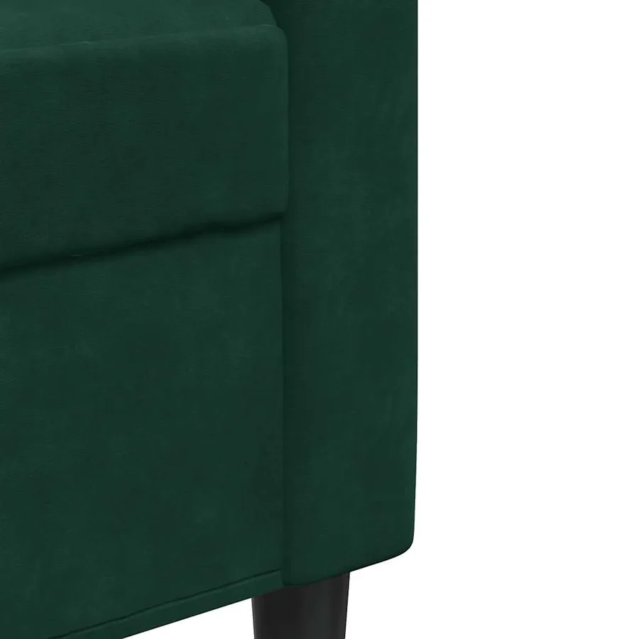 Canapé à 3 places Vert foncé 210 cm Velours - 7