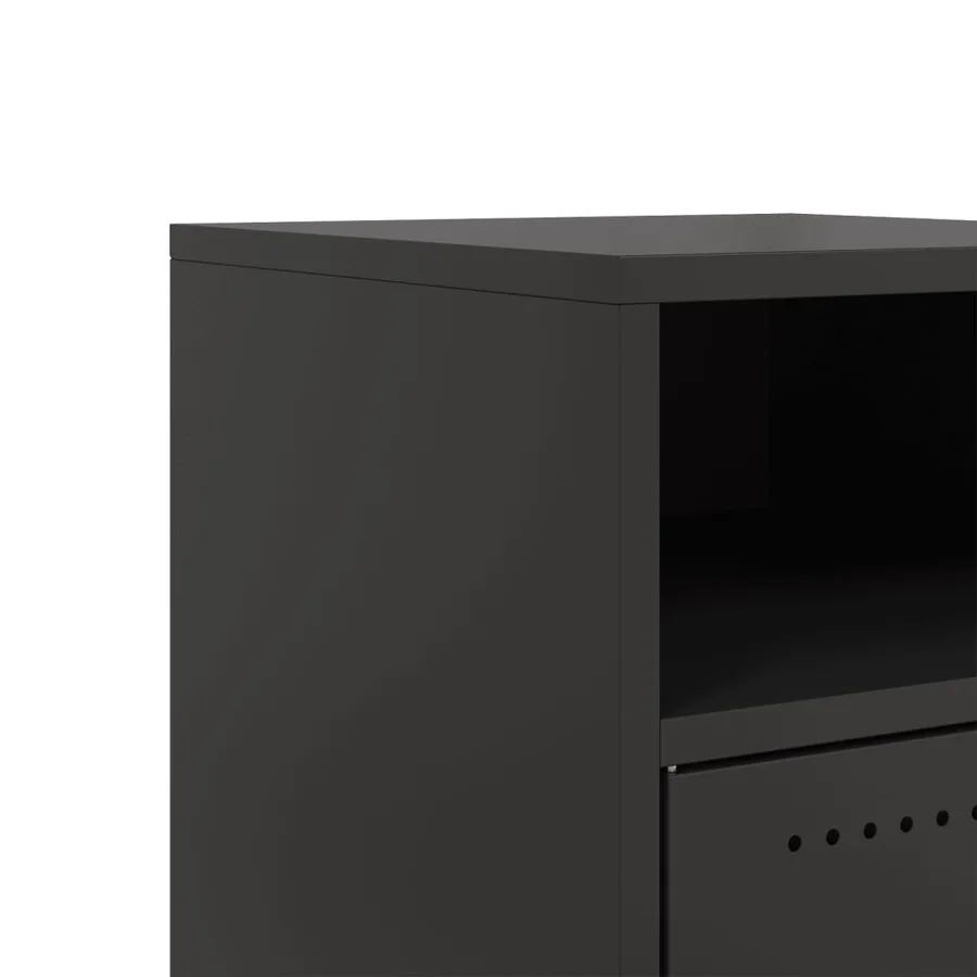 Tables de chevet 2 pcs noir 36x39x59 cm acier - 11