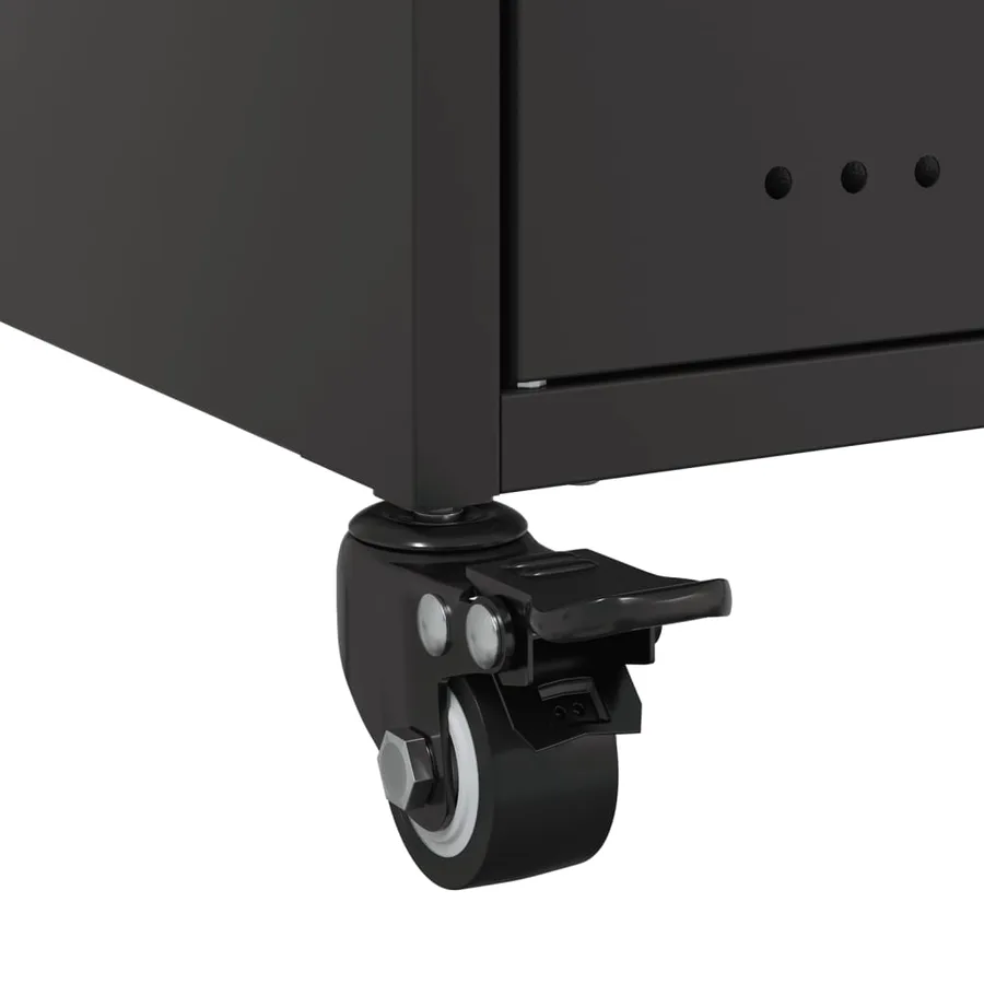 Tables de chevet 2 pcs noir 36x39x59 cm acier - 12