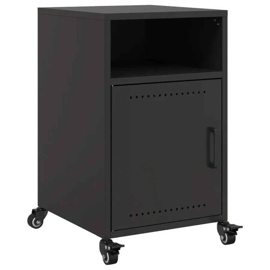 Tables de chevet 2 pcs noir 36x39x59 cm acier - 6