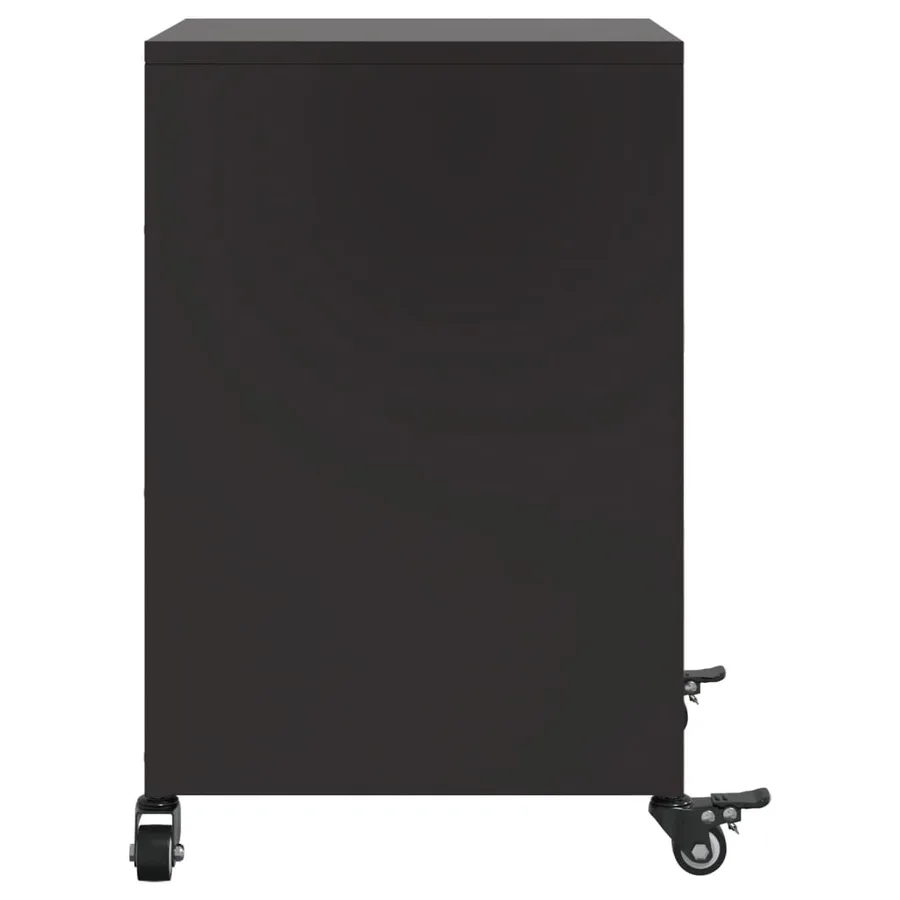 Tables de chevet 2 pcs noir 36x39x59 cm acier - 7