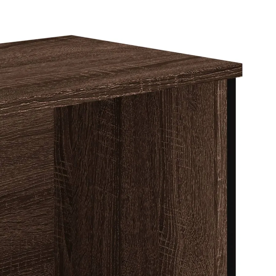 Bibliothèque chêne marron 50x31x74,5 cm bois d'ingénierie - 7