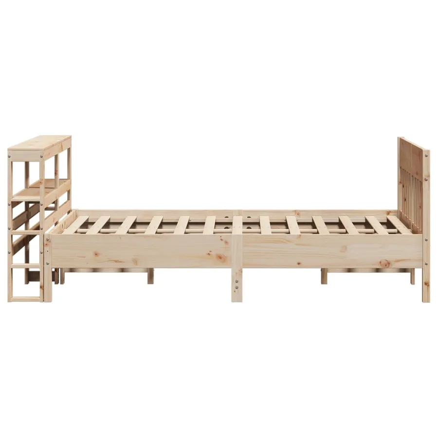Cadre de lit sans matelas 150x200 cm bois de pin massif - 5