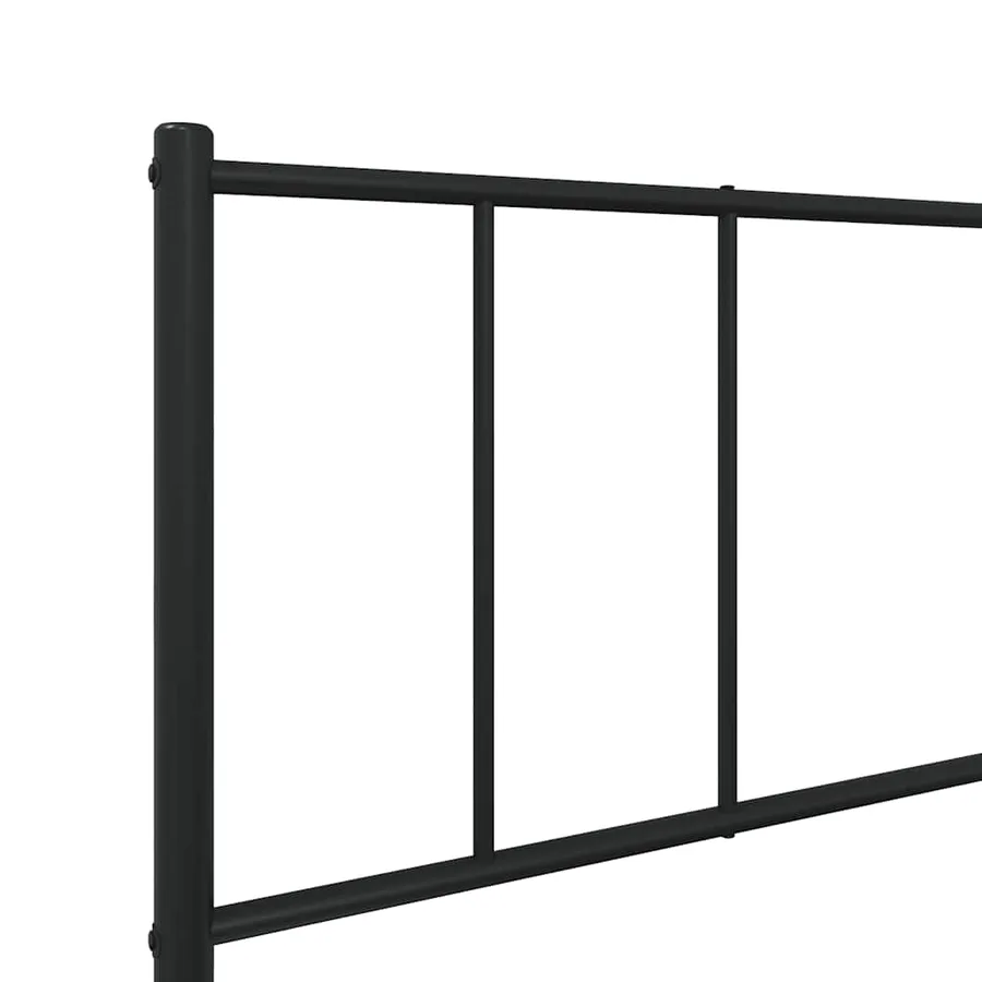 Cadre de lit métal sans matelas avec pied de lit noir 75x190 cm - 9