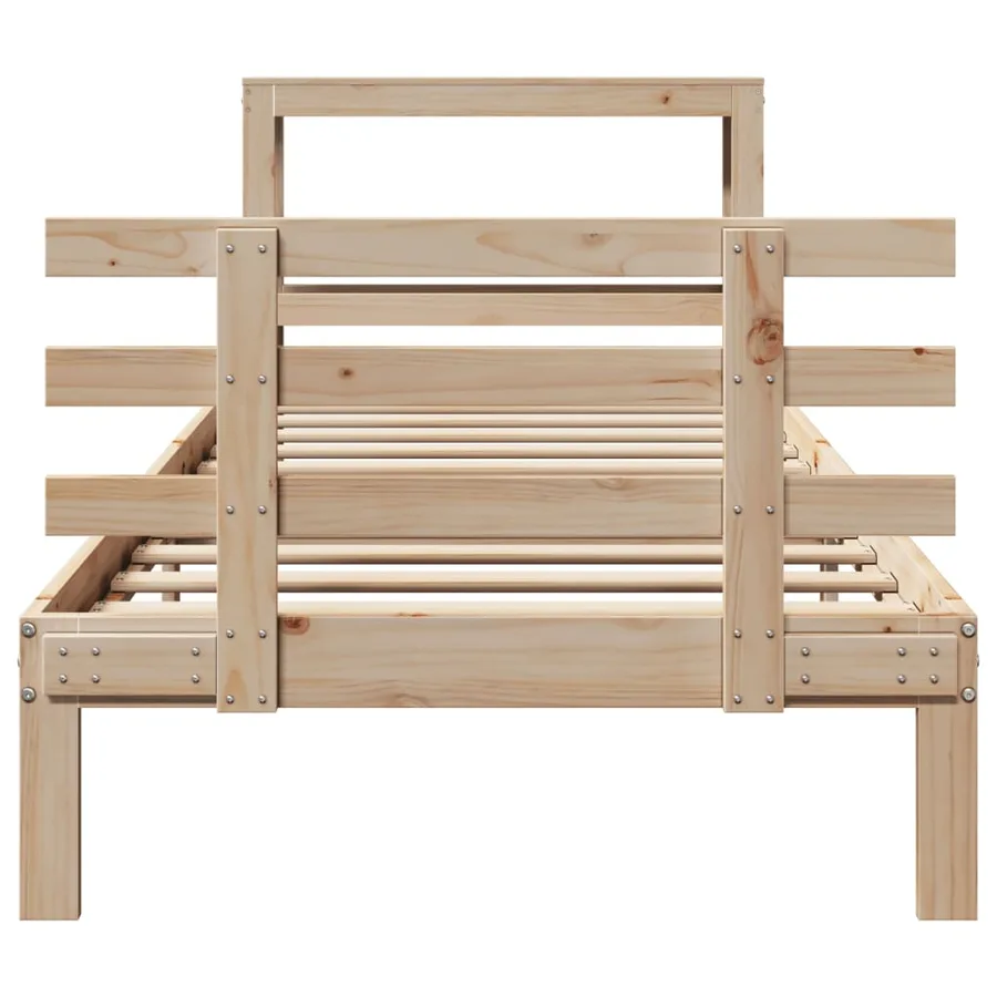 Cadre de lit avec tête de lit sans matelas 90x200 cm - 4