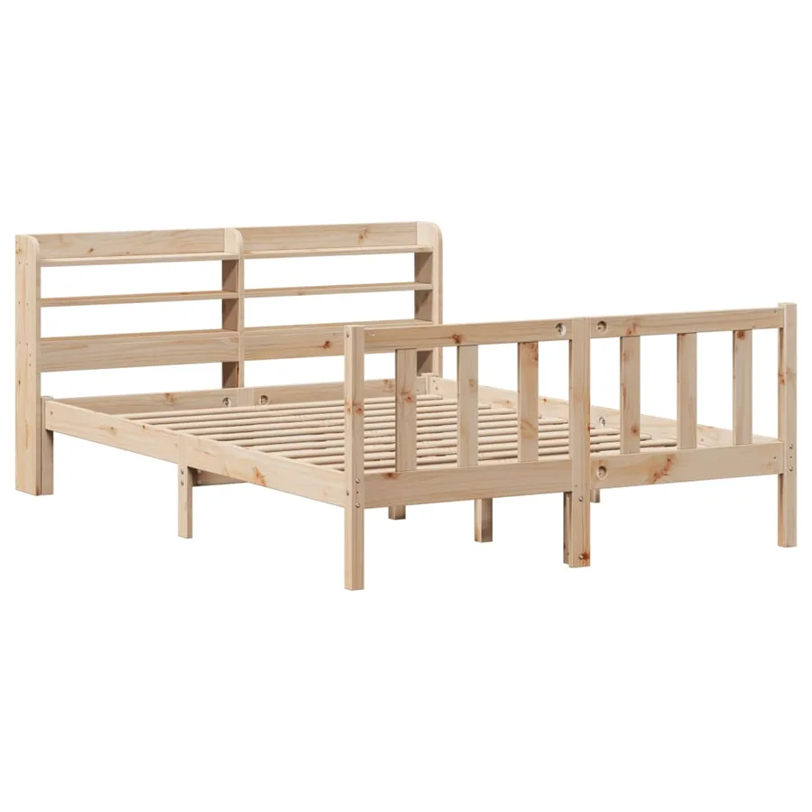 Cadre de lit sans matelas 160x200 cm bois massif de pin - 3