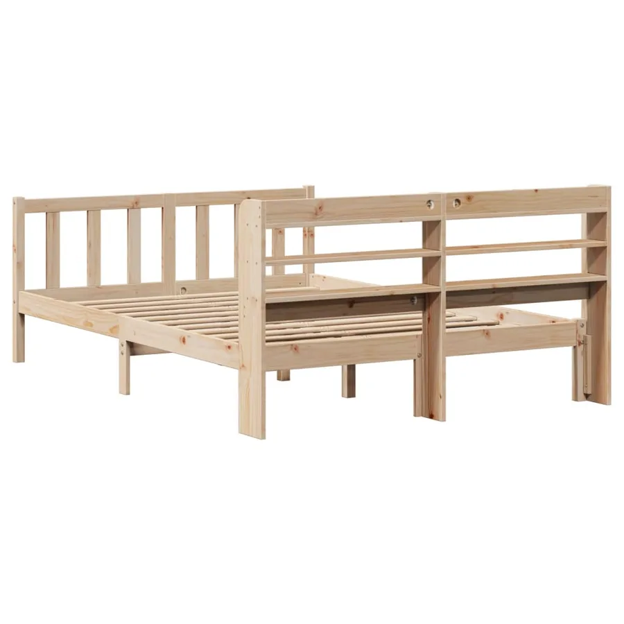 Cadre de lit sans matelas 160x200 cm bois massif de pin - 6