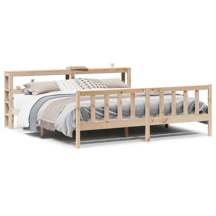 Cadre de lit sans matelas 180x200 cm bois massif de pin - 2