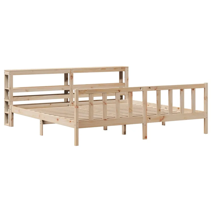 Cadre de lit sans matelas 180x200 cm bois massif de pin - 3