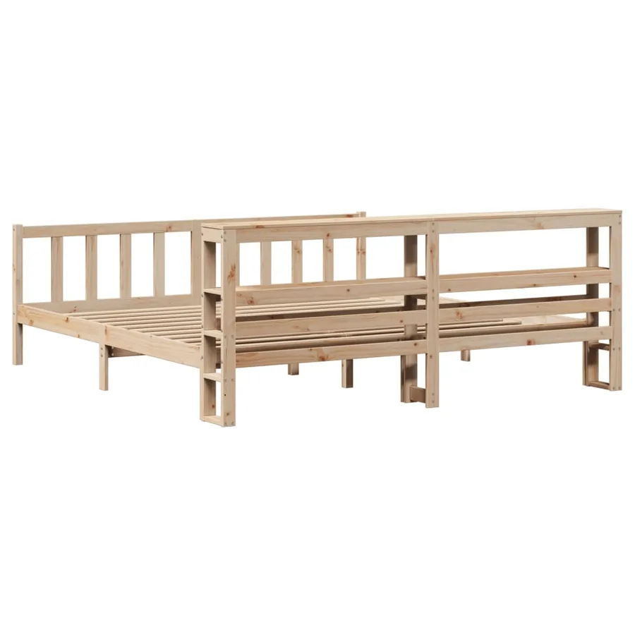 Cadre de lit sans matelas 180x200 cm bois massif de pin - 6