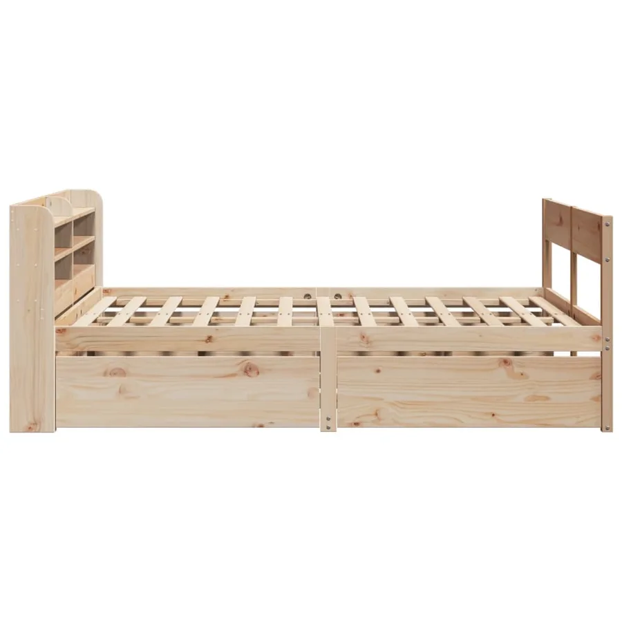 Cadre de lit sans matelas 160x200 cm bois massif de pin - 7