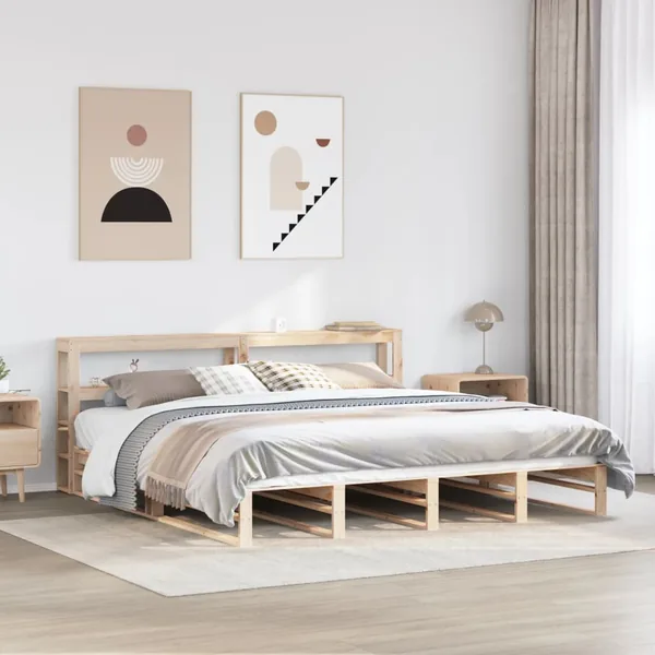 Cadre de lit sans matelas 180x200 cm bois massif de pin