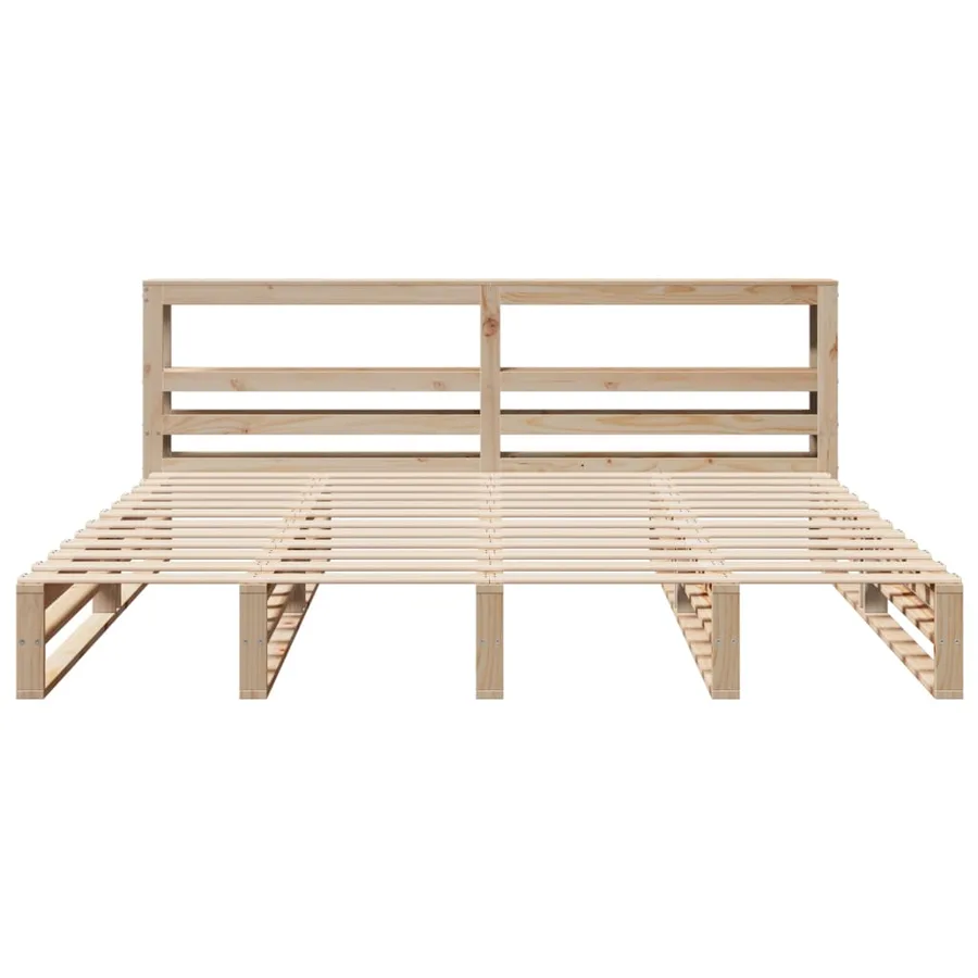 Cadre de lit sans matelas 180x200 cm bois massif de pin - 4