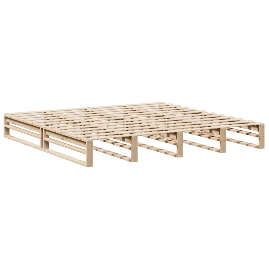 Cadre de lit sans matelas 180x200 cm bois massif de pin - 5