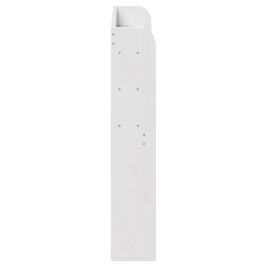 Tête de lit avec étagères blanc 90 cm bois massif de pin - 4