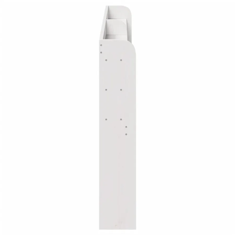 Tête de lit avec étagères blanc 180 cm bois massif de pin - 4