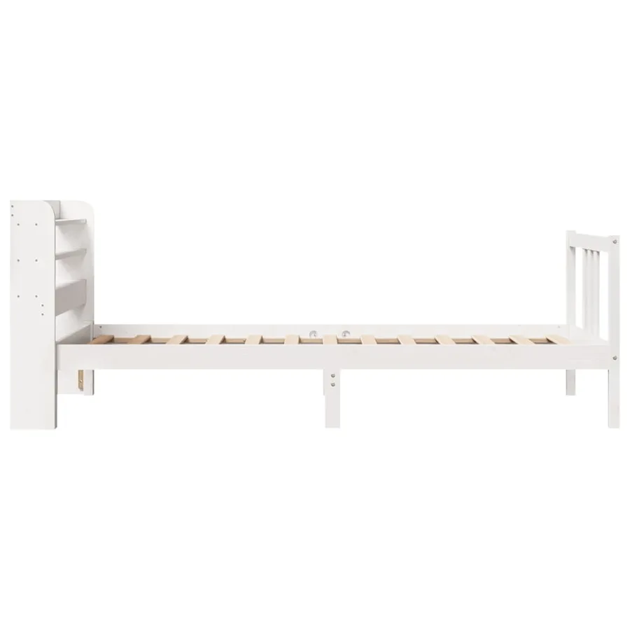 Cadre de lit avec tête de lit sans matelas blanc 90x200 cm - 7