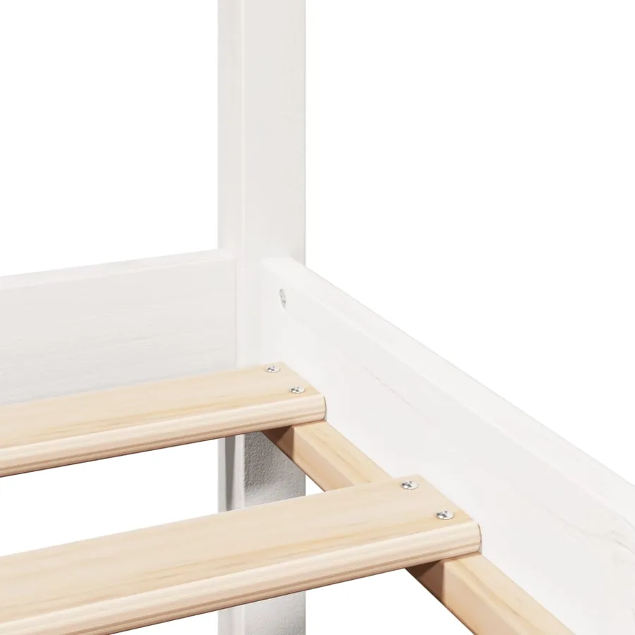 Cadre de lit avec tête de lit sans matelas blanc 90x200 cm - 9