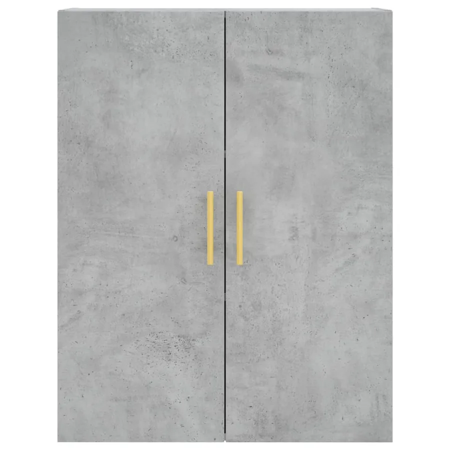Buffet haut Gris béton 69,5x34x180 cm Bois d'ingénierie - 6