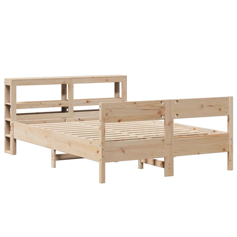 Cadre de lit sans matelas 140x200 cm bois massif de pin - 3
