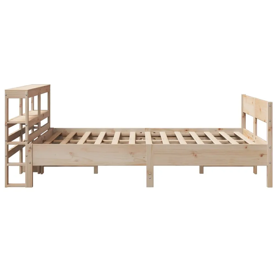 Cadre de lit sans matelas 140x200 cm bois massif de pin - 5