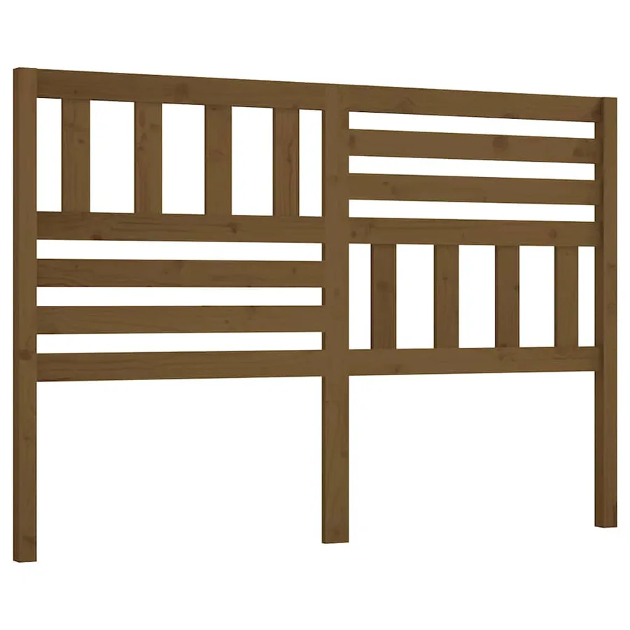 Tête de lit Marron miel 166x4x100 cm Bois massif de pin - 2