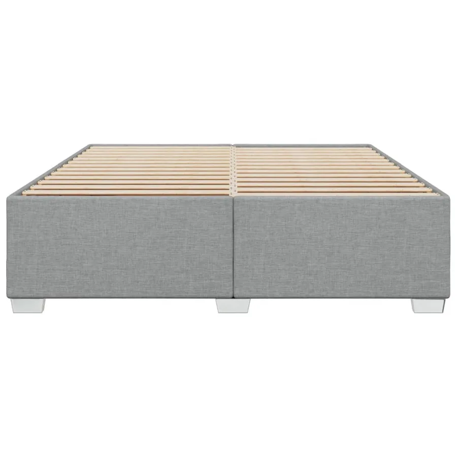 Cadre de lit sans matelas gris clair 180x200 cm tissu - 4